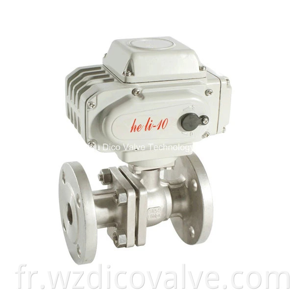 CE ISO TS WCB / CF8 / CF8M Pneumatique / ACTUATEUR ÉLECTRIQUE 2PC Valve de billes flottantes de la bride